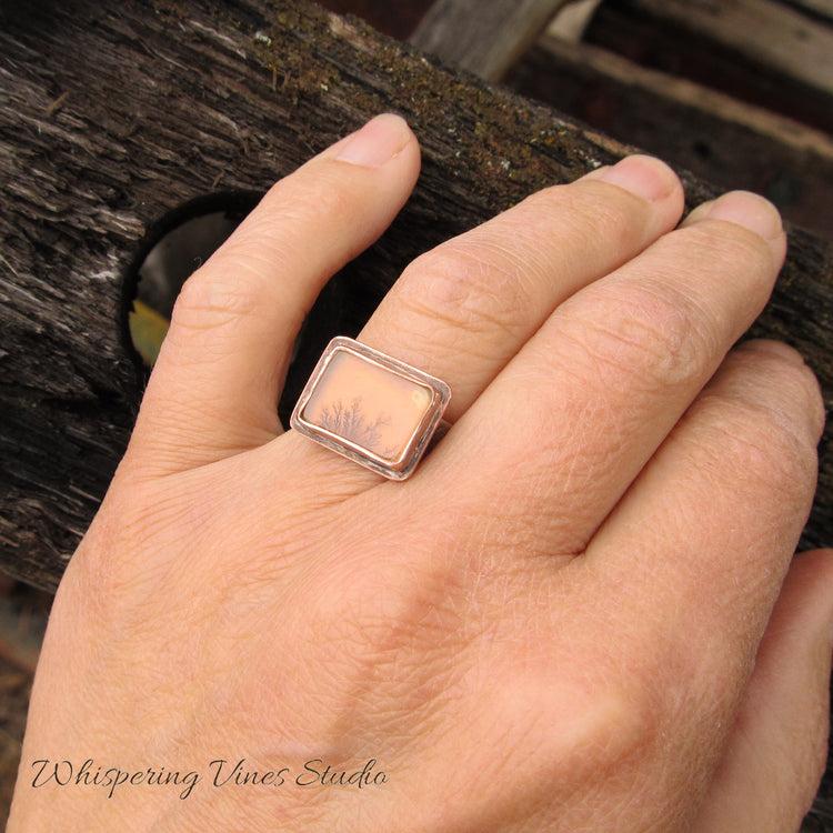 Agate Ring-Handcrafted-Size 6