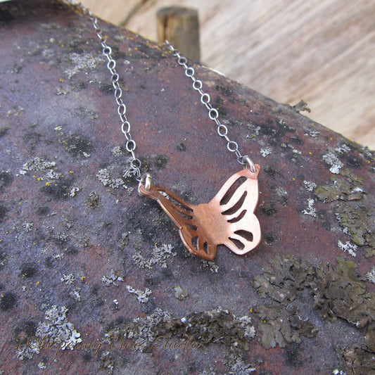 Hand-Crafted Butterfly Pendant Necklace with Sterling Silver Chain