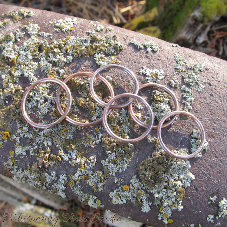 Montana-Crafted Copper Stacker Ring with Light Patina