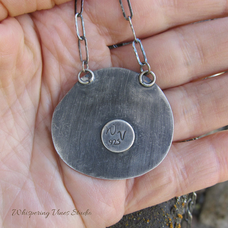 Sterling Silver Elk Pendant with Birch Tree Motif: An Exclusive, Handcrafted Nature Jewelry Piece