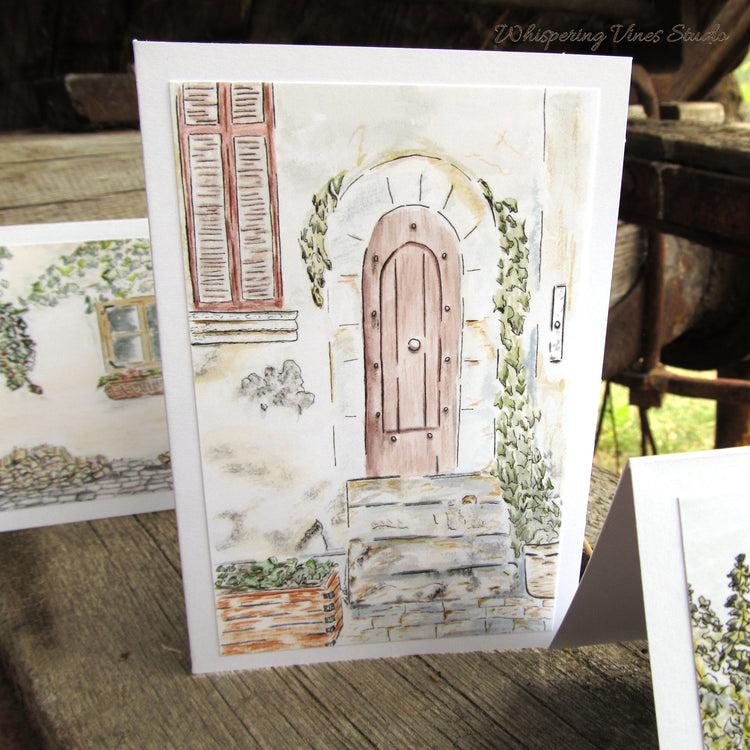 Italian Series Watercolor Print Note Cards: Blank Inside, Original Artwork, with Mailing Envelope