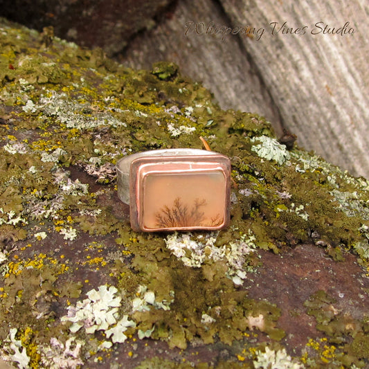 Agate Ring-Handcrafted-Size 6