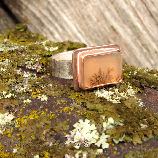 Agate Ring-Handcrafted-Size 6