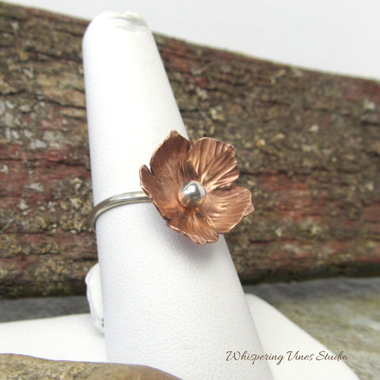 Dogwood Flower Ring Size 8.5