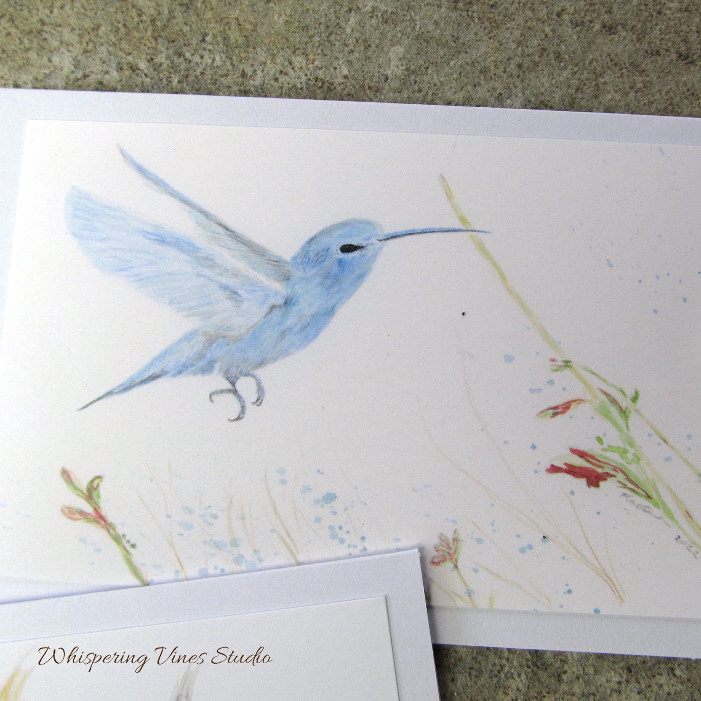 Feather Series - Set of Three Artisan Watercolor Notecards (4x6)