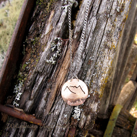Handcrafted Trapper Peak Montana Pendant with Hiking Inspired Design